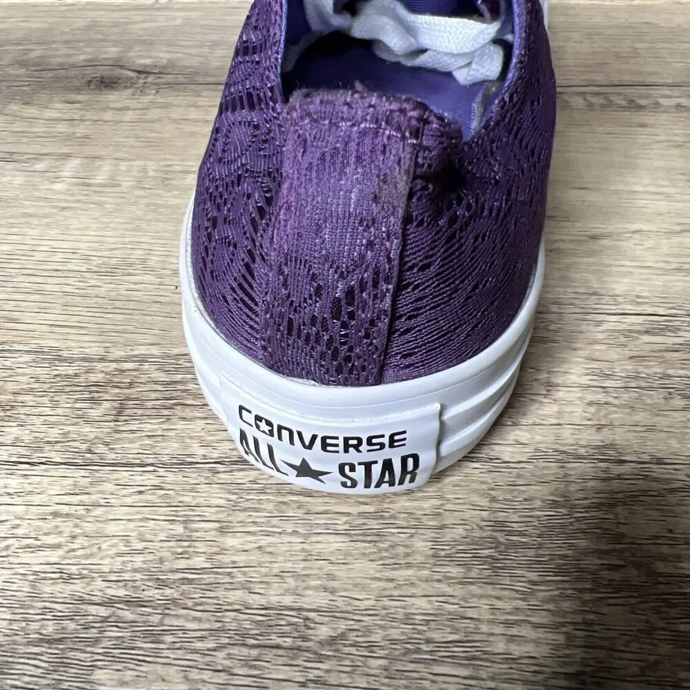 SINGLE SHOE Converse Purple Jacquard Shoe LEFT FOOT Womens Size 7 Amputee